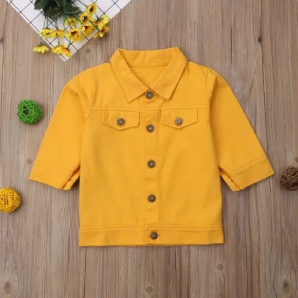 Toddler Yellow Denim Jacket  Sizes 2T-5T - Picture 2 of 4